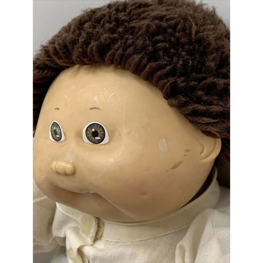 Vintage 1985 Cabbage Patch Kids Doll Boy Tooth Brown Hair - Picture 5 of 12